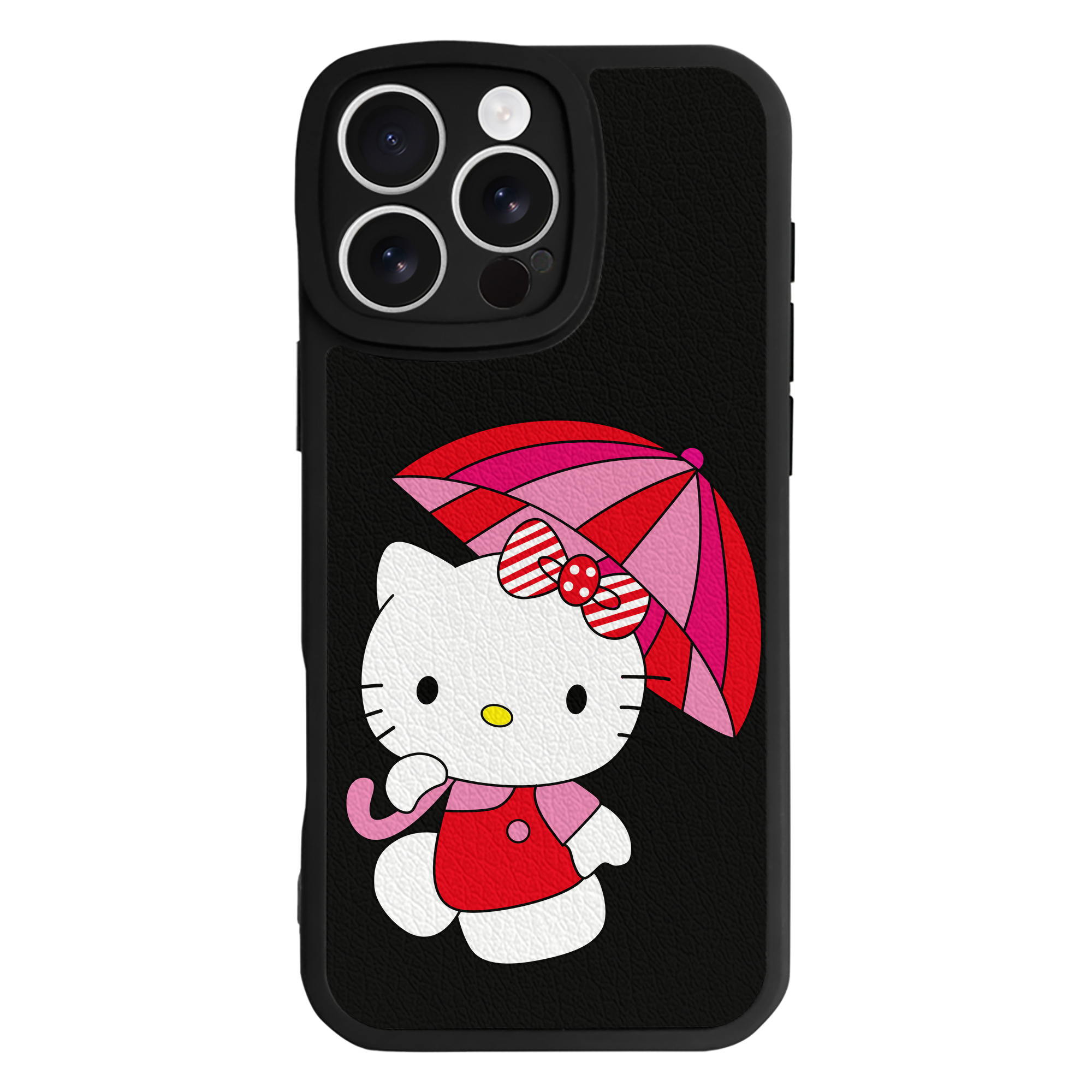 （画像用） Hello Kitty ハローキティ 【iPhone 16シリーズ対応】シリコンスマホケース（レザー調） 材質：シリコン